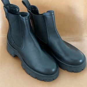 Steve Madden Black Chunky Ankle Boots